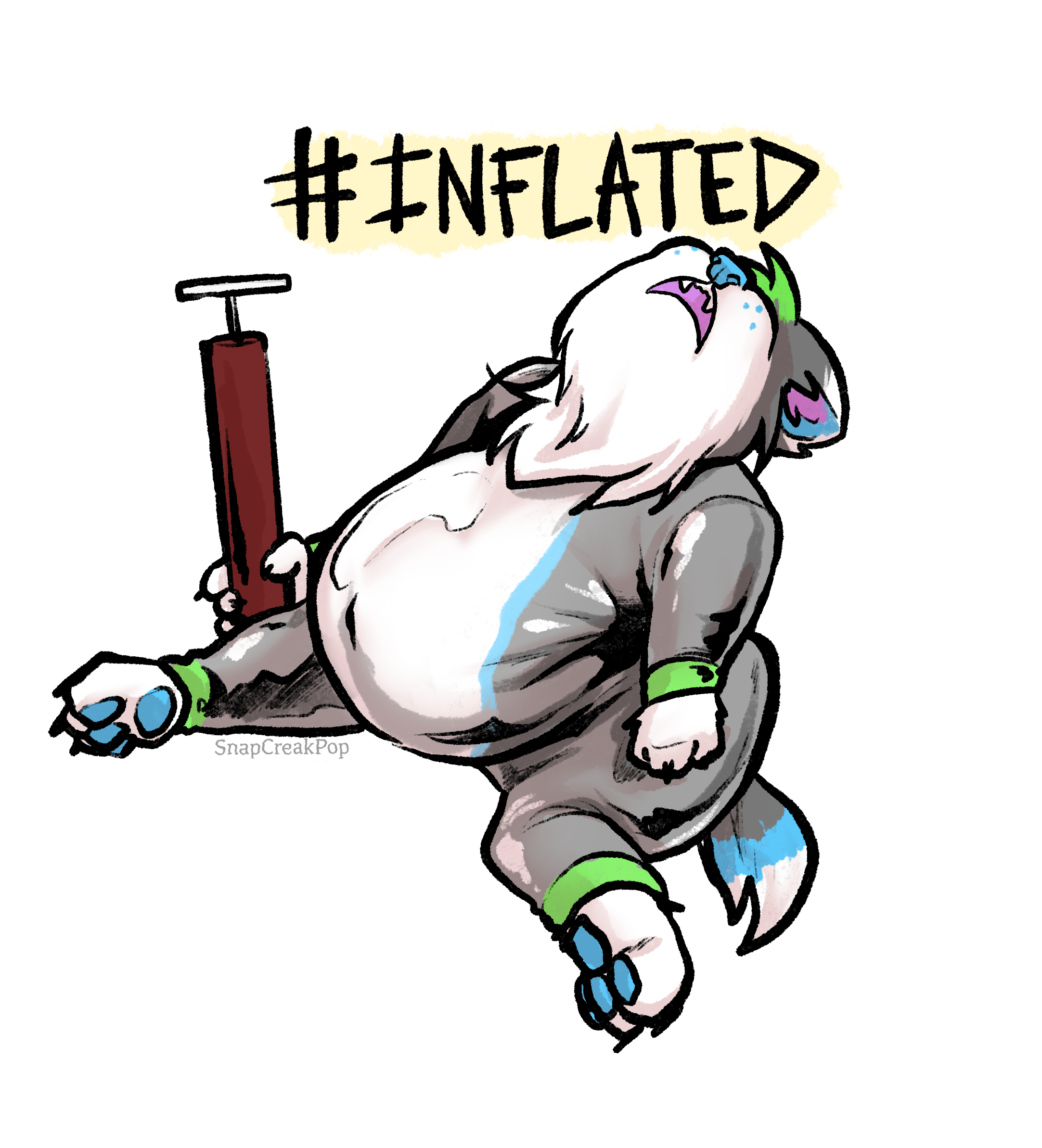 #Inflated Sticker